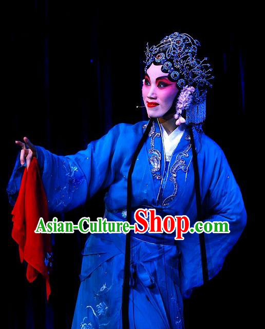 Chinese Beijing Opera Xiaodan Garment Forbidden Love Costumes and Hair Accessories Traditional Peking Opera Servant Girl Xiao Qing Dress Young Lady Apparels