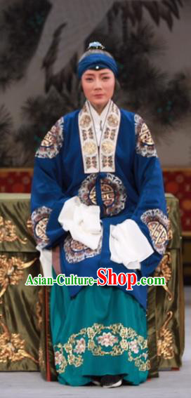 Chinese Beijing Opera Rich Dame Garment Costumes and Hair Accessories Traditional Peking Opera Pantaloon Dress Elderly Female Apparels