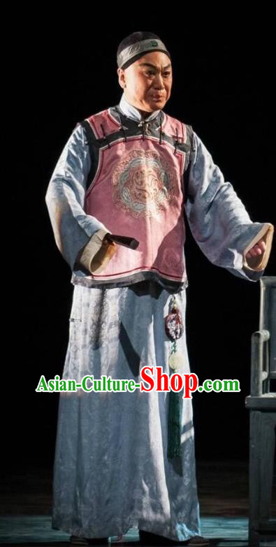 The Golden Cangue Chinese Peking Opera Childe Apparels Costumes and Headpieces Beijing Opera Young Male Garment Jiang Changbai Clothing
