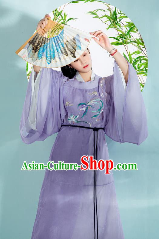 Chinese Traditional Song Dynasty Noble Childe Historical Costumes Ancient Swordsman Hanfu Robe Embroidered Garment for Men