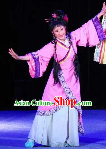 Chinese Sichuan Opera Hua Tan Costumes and Hair Accessories Yu Hai Kuang Chao Traditional Peking Opera Young Female Pu Lan Dress Actress Apparels