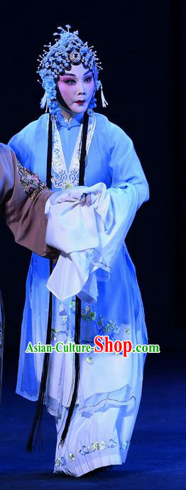Chinese Ping Opera Actress Zhao Jintang Apparels Costumes and Headpieces Zhao Jintang Traditional Pingju Opera Young Mistress Dress Garment