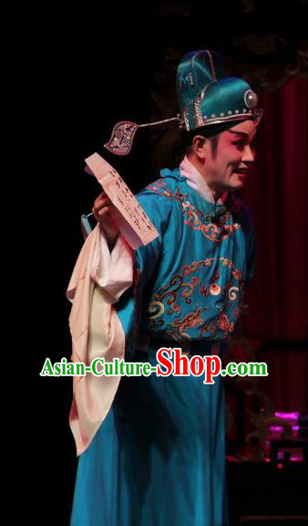 Yan Yan Chinese Sichuan Opera Young Male Apparels Costumes and Headpieces Peking Opera Scholar Garment Childe Li Weide Clothing
