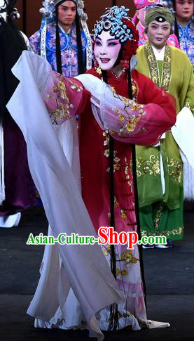 Chinese Ping Opera Hua Tan Apparels Costumes and Headpieces Traditional Pingju Opera Diva Zhao Jintang Dress Garment