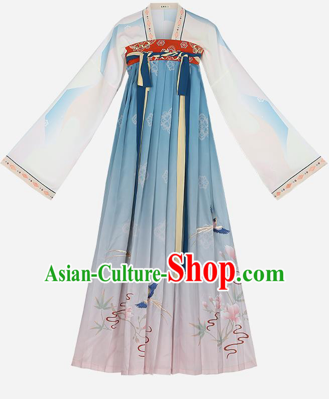Chinese Ancient Noble Infanta Embroidered Hanfu Dress Traditional Tang Dynasty Royal Princess Historical Costumes Court Lady Garment