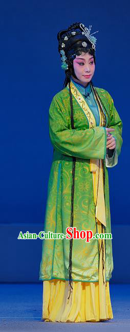 Chinese Sichuan Opera Young Beauty Garment Costumes and Hair Accessories Traditional Peking Opera Xue Baochai Dress Diva Lin Daiyu Apparels