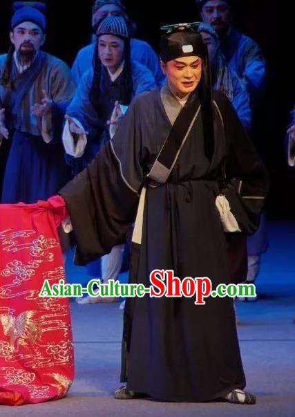 Li Yaxian Chinese Sichuan Opera Poor Scholar Apparels Costumes and Headpieces Peking Opera Xiaosheng Garment Niche Zheng Yuanhe Clothing