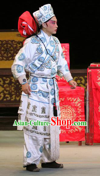 Sheng Si Pai Chinese Sichuan Opera Martial Man Apparels Costumes and Headpieces Peking Opera Wusheng Garment Swordsman Clothing