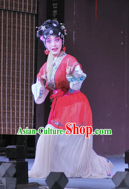 Chinese Sichuan Opera Rich Lady Garment Costumes and Hair Accessories Traditional Peking Opera Actress Dress Diva Apparels