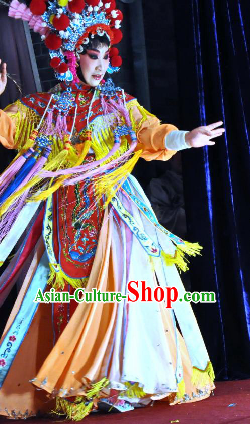 Chinese Sichuan Opera Hua Tan Garment Costumes and Hair Accessories Hua Xian Sword Traditional Peking Opera Actress Dress Flower Fairy Apparels