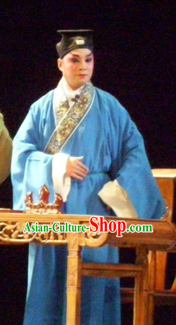 Ma Qian Po Shui Chinese Sichuan Opera Scholar Zhu Maichen Apparels Costumes and Headpieces Peking Opera Young Male Garment Clothing