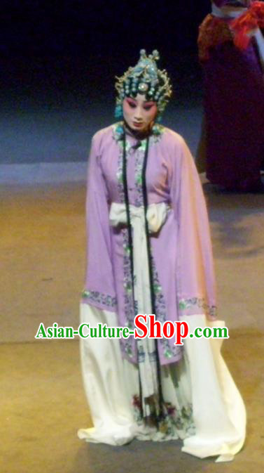 Chinese Sichuan Opera Distress Woman Cui Qiaofeng Garment Costumes and Hair Accessories Ma Qian Po Shui Traditional Peking Opera Actress Dress Young Female Apparels