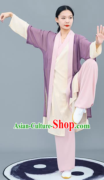 Chinese Traditional Tai Chi Competition Costume Professional Martial Arts Training Outfits Top Grade Tai Ji Performance Uniform for Women