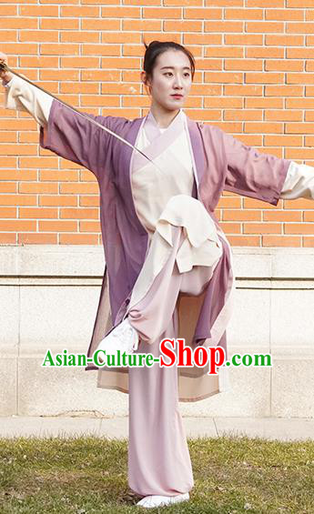 Chinese Traditional Tai Chi Competition Costume Professional Martial Arts Training Outfits Top Grade Tai Ji Performance Uniform for Women