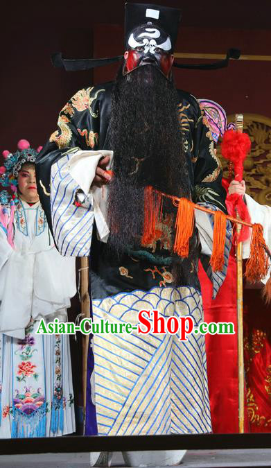Return of the Phoenix Chinese Sichuan Opera Painted Role Apparels Costumes and Headpieces Peking Opera Official Bao Zheng Garment Clothing
