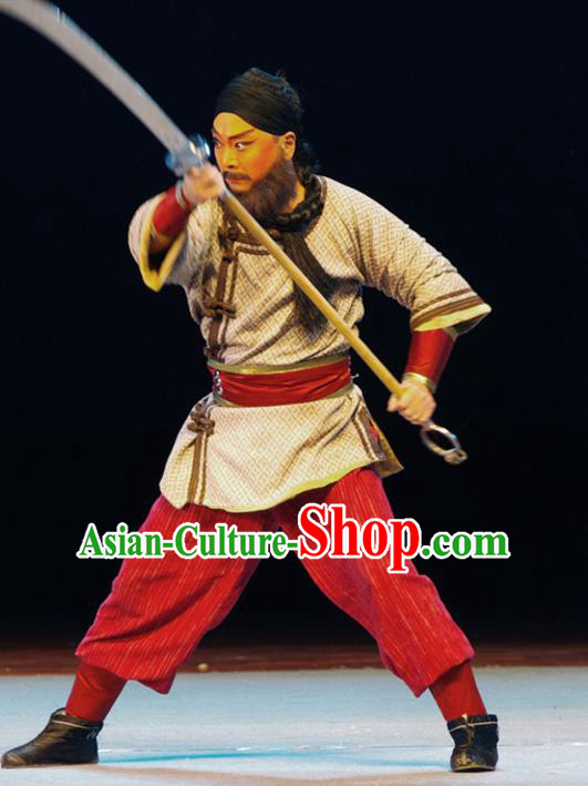 Xiang Jiuxiao Chinese Peking Opera Wusheng Garment Costumes and Headwear Beijing Opera Yi He Tuan Apparels Clothing