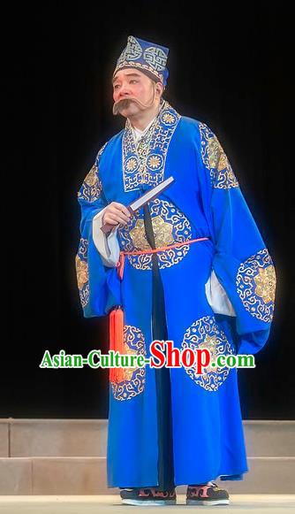 Zhuo Wenjun Chinese Sichuan Opera Laosheng Apparels Costumes and Headpieces Peking Opera Elderly Male Garment Landlord Zhuo Wangsun Clothing