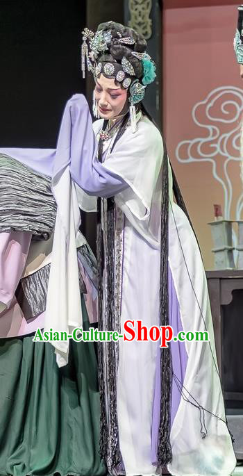 Chinese Sichuan Opera Hua Tan Dou Duyi Garment Costumes and Hair Accessories Bao En Ji Traditional Peking Opera Young Female Dress Actress Apparels
