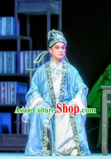 Bao En Ji Chinese Sichuan Opera Young Male Apparels Costumes and Headpieces Peking Opera Scholar Garment Xiaosheng Feng Ji Clothing