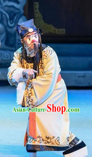 Bao En Ji Chinese Sichuan Opera Steward Apparels Costumes and Headpieces Peking Opera Clown Garment Servant Clothing