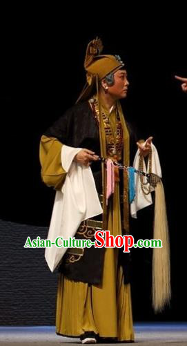 Chinese Sichuan Opera Old Taoist Nun Garment Costumes and Hair Accessories The Jade Hairpin Traditional Peking Opera Elderly Female Dress Dame Apparels