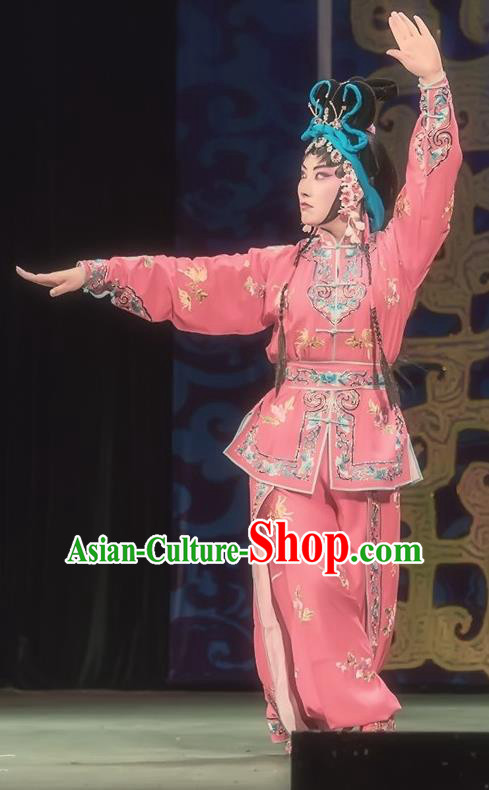 Chinese Sichuan Opera Village Girl Garment Zhuo Wenjun Costumes and Hair Accessories Shuang Ba Lang Traditional Peking Opera Hua Tan Dress Diva Du Yue E Apparels