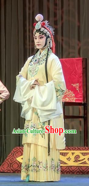Chinese Sichuan Opera Actress Garment Costumes and Hair Accessories Shuang Ba Lang Traditional Peking Opera Hua Tan Dress Young Female Apparels