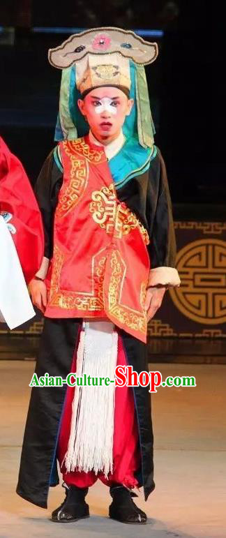 Shuang Tian Guan Chinese Sichuan Opera Swordsman Apparels Costumes and Headpieces Peking Opera Figurant Garment Clothing