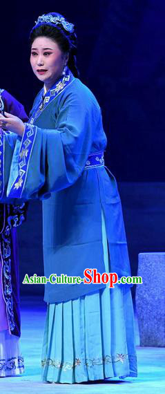 Chinese Beijing Opera Elderly Woman Apparels Costumes and Headpieces Traditional Peking Opera Ma Zu Pantaloon Dress Dame Garment