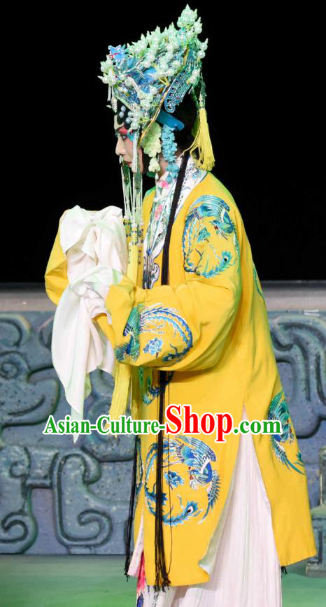 Chinese Sichuan Opera Empress Xi Hui Garment Costumes and Hair Accessories Qing Yun Palace Traditional Peking Opera Queen Dress Hua Tan Apparels