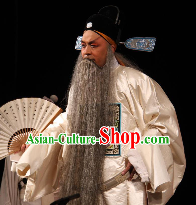 Yu He Qiao Chinese Sichuan Opera Official Pei Ruiqing Apparels Costumes and Headpieces Peking Opera Laosheng Garment Elderly Male Clothing