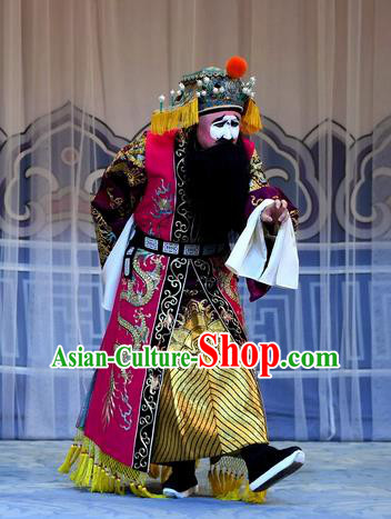 Mrs Anguo Chinese Peking Opera Laosheng Garment Costumes and Headwear Beijing Opera King Apparels Clothing