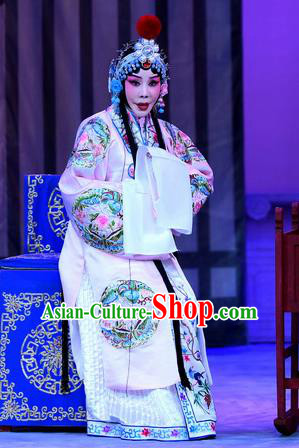 Chinese Beijing Opera Young Female Apparels Costumes and Headpieces Traditional Peking Opera Mrs Anguo Diva Liang Hongyu Pink Dress Garment