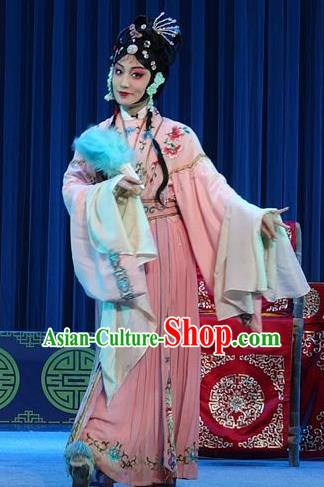 Chinese Sichuan Opera Actress Wang Ruilan Garment Costumes and Hair Accessories Shuang Bai Yue Traditional Peking Opera Hua Tan Dress Diva Apparels
