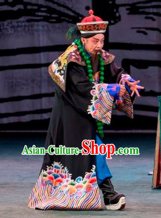 Scholar of Ba Shan Chinese Sichuan Opera Minister Apparels Costumes and Headpieces Peking Opera Official Garment Elderly Male Clothing