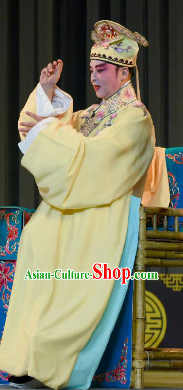 Fang You Chinese Sichuan Opera Niche Apparels Costumes and Headpieces Peking Opera Xiaosheng Garment Scholar Liang Shanbo Clothing