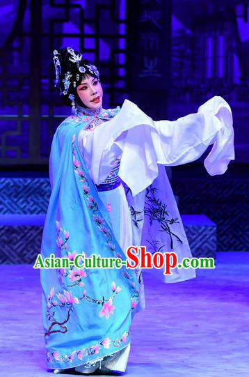 Chinese Beijing Opera Hua Tan Apparels Costumes and Headpieces Traditional Peking Opera Young Female Dress Actress Zhu Lianxiu Garment