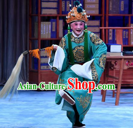 Zhu Lianxiu Chinese Peking Opera Elderly Man Garment Costumes and Headwear Beijing Opera Eunuch Apparels Clothing