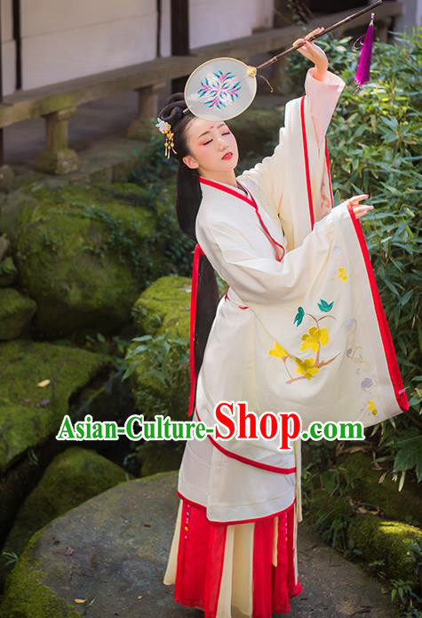 Chinese Han Dynasty Court Princess Apparels Traditional Noble Lady Hanfu Dress Ancient Curving Front Robe Historical Costumes for Women