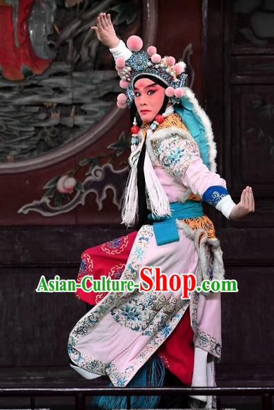 Ya Guan Tower Chinese Peking Opera Wusheng Li Cunyong Garment Costumes and Headwear Beijing Opera Young General Apparels Clothing