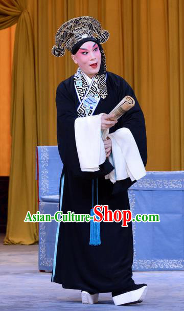 Sister Thirteen Chinese Peking Opera Scholar An Ji Garment Costumes and Headwear Beijing Opera Xiaosheng Apparels Young Male Clothing