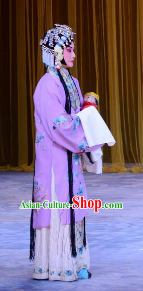 Chinese Beijing Opera Diva Apparels Costumes and Headdress Da Bao Guo Er Jin Gong Traditional Peking Opera Hua Tan Dress Actress Li Yanfei Garment
