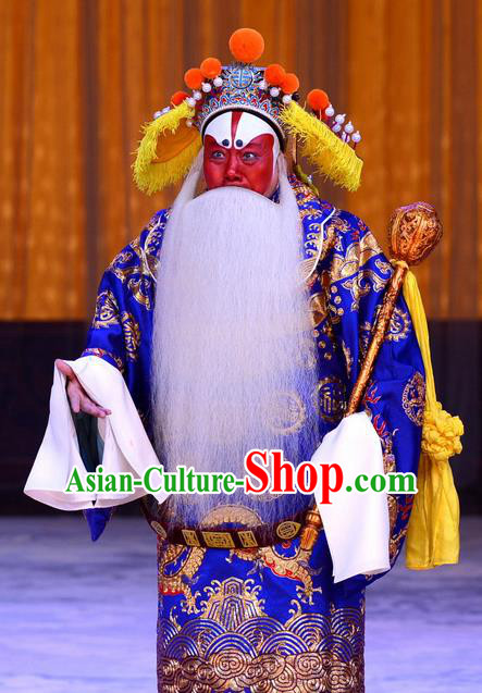Da Bao Guo Er Jin Gong Chinese Peking Opera Official Xu Yanzhao Garment Costumes and Headwear Beijing Opera Laosheng Apparels Landlord Clothing
