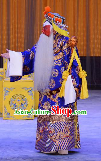 Da Bao Guo Er Jin Gong Chinese Peking Opera Official Xu Yanzhao Garment Costumes and Headwear Beijing Opera Laosheng Apparels Landlord Clothing