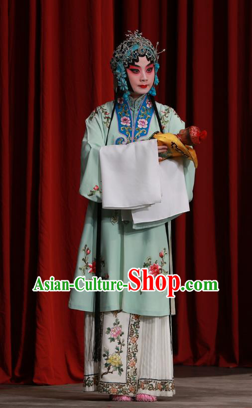 Chinese Beijing Opera Hua Tan Apparels Costumes and Headdress Da Bao Guo Er Jin Gong Traditional Peking Opera Noble Consort Dress Diva Li Yanfei Garment
