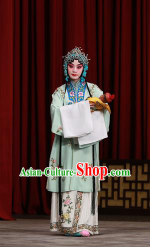 Chinese Beijing Opera Hua Tan Apparels Costumes and Headdress Da Bao Guo Er Jin Gong Traditional Peking Opera Noble Consort Dress Diva Li Yanfei Garment