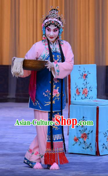Chinese Beijing Opera Young Beauty Apparels Costumes and Headdress Da Ying Jie Lie Traditional Peking Opera Hua Tan Dress Actress Chen Xiuying Garment