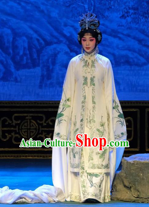 Chinese Beijing Opera Hua Tan Yang Yuhuan Apparels Costumes and Headpieces Tai Zhen Wai Zhuan Traditional Peking Opera Imperial Consort Garment Dress