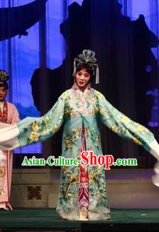 Chinese Beijing Opera Young Female Apparels Costumes and Headpieces Tai Zhen Wai Zhuan Traditional Peking Opera Huadan Yang Yuhuan Garment Dress