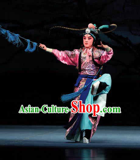 Sacrifice Zhao Shi Gu Er Chinese Peking Opera Wusheng Takefu Zhao Wu Garment Costumes and Headwear Beijing Opera Apparels Young Male Clothing
